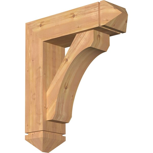 Ekena Millwork Legacy Arts and Crafts Smooth Bracket w/ Offset Brace, Western Red Cedar, 7 1/2"W x 26"D x 30"H BKT0806X26X30LEC03SWR - main